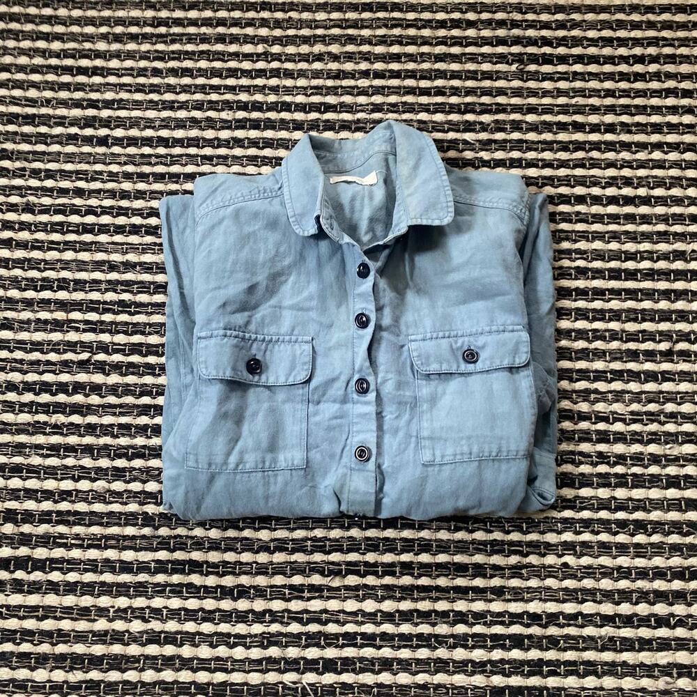 🌿 Outerknown Womens Utility Denim Button Pocket Jumpsuit XS